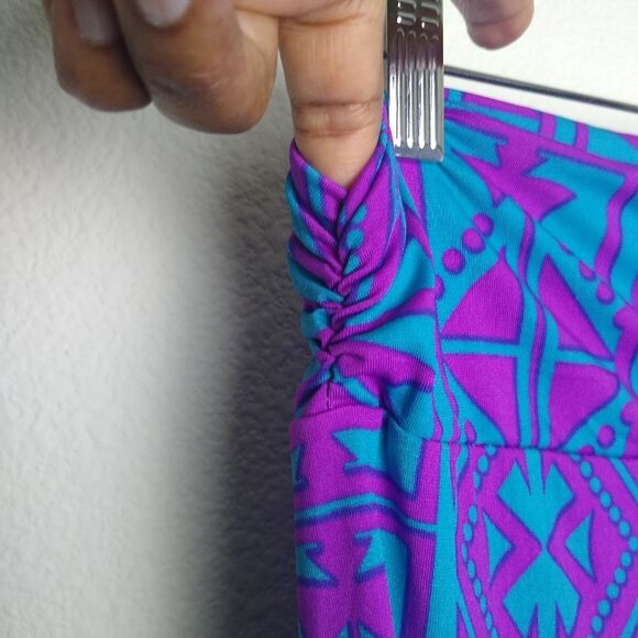 Jon & Anna Large Blueberry Palazzo Geometric Urban Cinched Ankle Pants - Picture 10 of 13